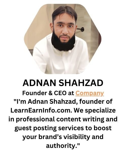 ADNAN SHAHZAD Founder & CEO at Company