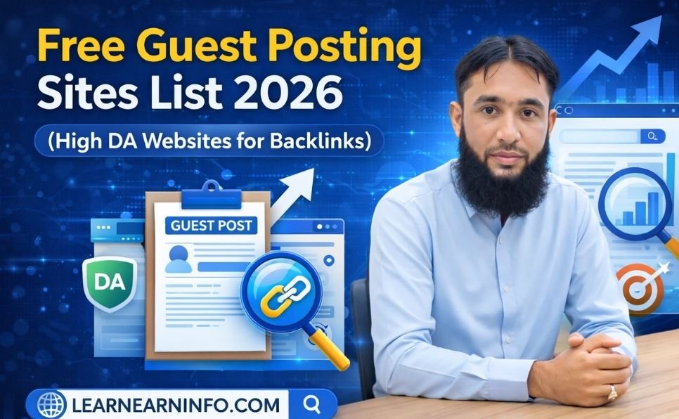 Free Guest Posting Sites List 2026 (High DA Backlinks Guide)