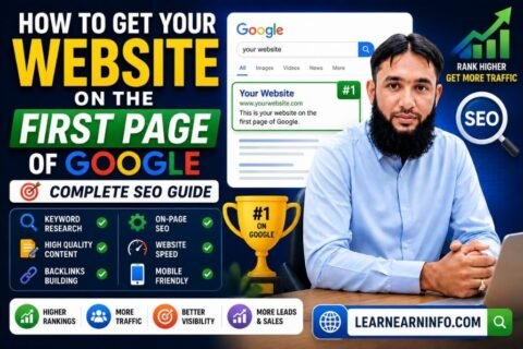 how to get website on first page of Google