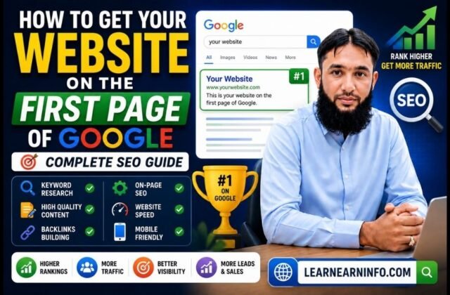 how to get website on first page of Google