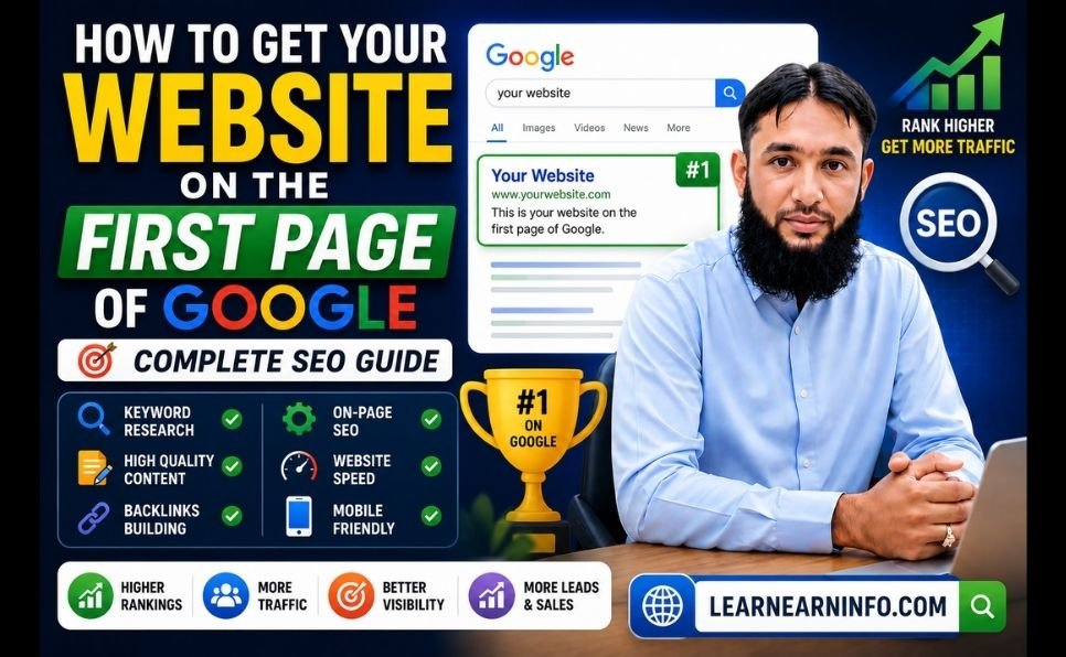 how to get website on first page of Google